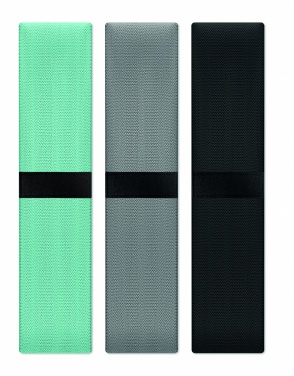 Logo trade business gifts image of: Set of 3 fitness bands in pouch